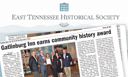 The Historic Gatlinburg Inn received the Community History Award