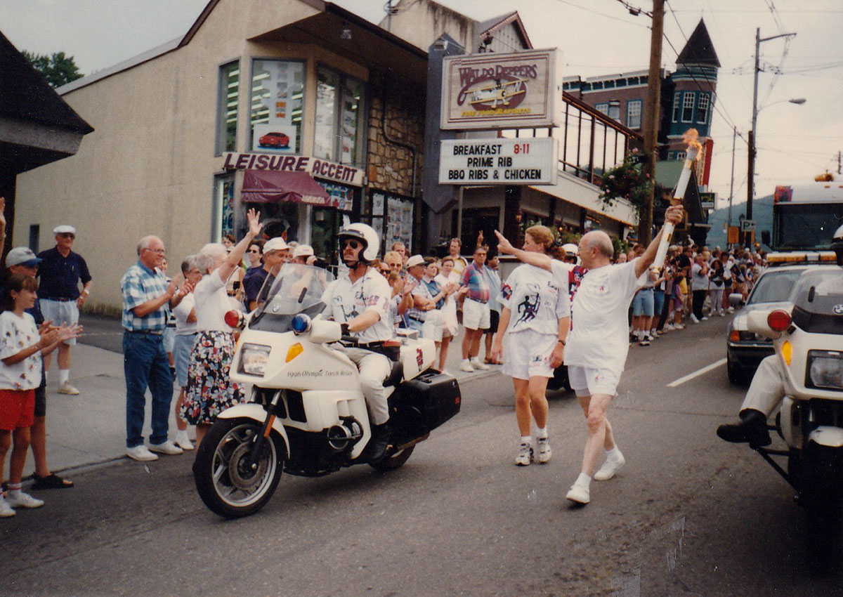 The Day the Olympic Torch Passed by the Historic Gatlinburg Inn