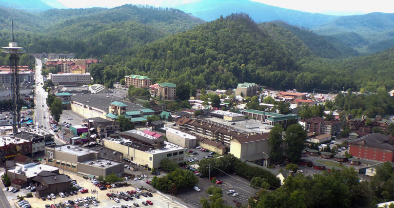 Gatlinburg-Aerial View - The Historic Gatlinburg Inn